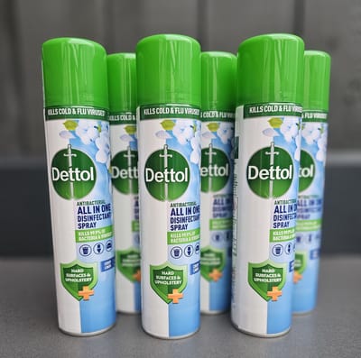 Dettol All-In-One Disinfectant Spray Crisp Linen - 6x300ml