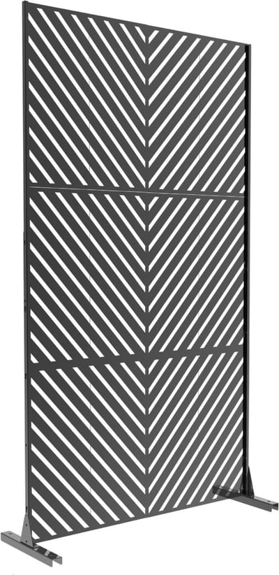 Tuinscherm Kekan 180x90x40 cm zwart casa.pro