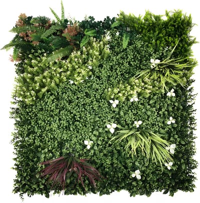 Vente-unique Plantenwand LAHTI - Set van 1 m² - Groen L 50 cm x H 50 cm x D 5 cm