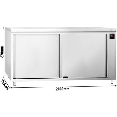 GGM Gastro Wärmeschrank PREMIUM - 2000x700mm - mit Schiebetüren - Digital