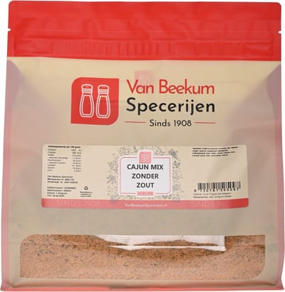Van Beekum Specerijen - Cajun Mix Zonder Zout - 1 KG (hersluitbare stazak)