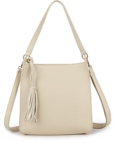 Giuliano Kunstlederen schoudertas Sterre - Dames- Beige