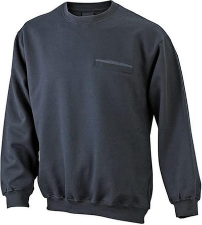 James and Nicholson Heren Ronde Zak Sweatshirt (Zwart)