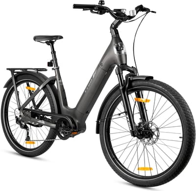 TTGO Z5 Elektrische Fiets - 250W MiddenMotor - 36V18Ah Accu - 27.5 Inch Banden - Max Snelheid 25km/u - Max Bereik 110-130km - Shimano 9 Versnellingen - Grijs
