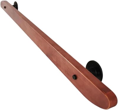 Massief Houten Trapleuning - Veiligheidshandgreep Trap - Veilig Traplopen - Met Metalen Houder - 150 cm Lengte - Niet gespecificeerd