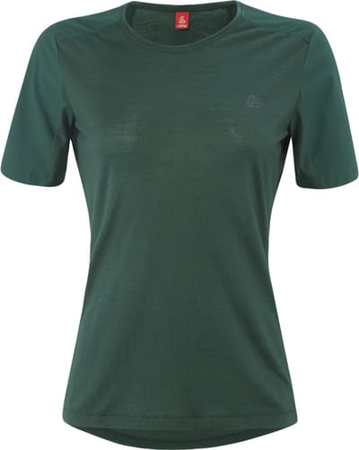 Loeffler fietsshirt korte mouwen W Bike T-Shirt Skys Merino Forest - Groen