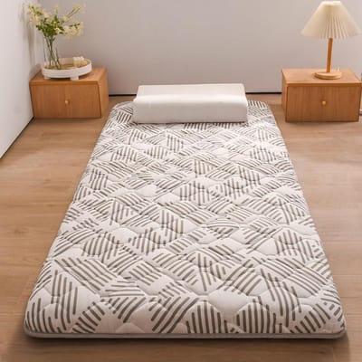 Opvouwbare Matras - Kampeer Matras Vloer - Comfortabel Slapen - Ademend en Stevig - 190x80x4cm - Grijs