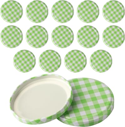 Set van 16 Twist Off Deksels van 82 mm voor Inmaakpotten, Vervangende Schroefdoppen voor Blikken en Conserveren