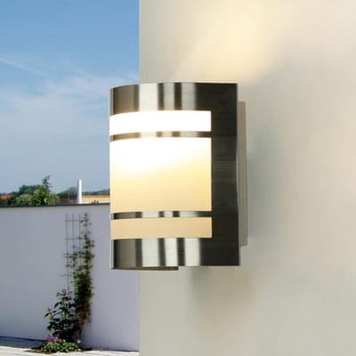 Moderne roestvrijstalen buitenwandlamp IP44 voor tuin en oprit
