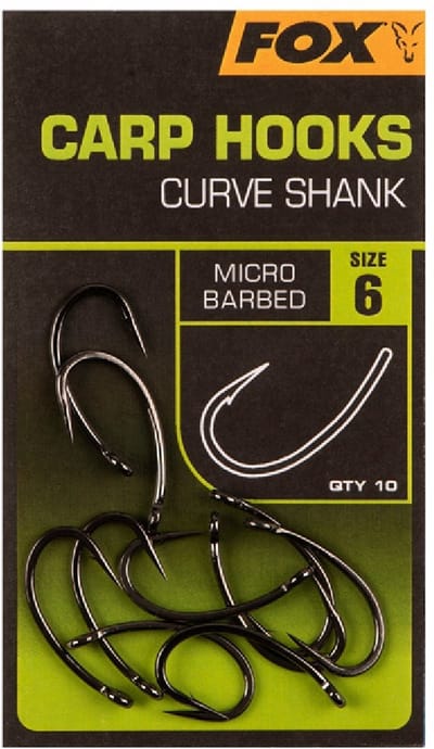 Carp Hooks Curve Shank Barbed X10 Fox - Karper Haken - Karperhaken - Karper - Karpervissen - Karper Vissen