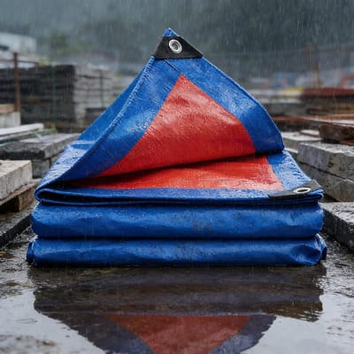 Waterdicht Zeildoek - Afdekzeil Dekvel - Bescherming Buiten - Versterkte Oogjes - 230 x 250 cm - Blauw