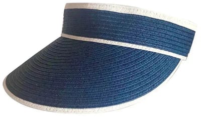 Bianca Visor – Zonneklep Dames Verstelbaar UV Werend House of Ord - Maat: M-L: 58 cm - Navy/White