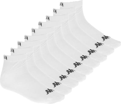 Kappa sneakersokken - enkelsokken - 9 paar - maat 35-38 - wit - sokken dames en heren - cadeau