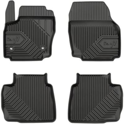 Frogum No.77 Rubberen Automatten Set – Geschikt voor FORD Mondeo Mk4 2012-2014 – 4-delig – TPE Premium Kwaliteit – Hoge Rand 4 cm – Geurloos – Zwart