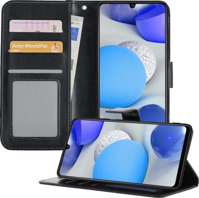 Hoesje - Geschikt voor Samsung Galaxy A42 - Luxe Bookcase - Walletcase Hoes - Portemonnee - Cover - Telefoonhoes - Zwart