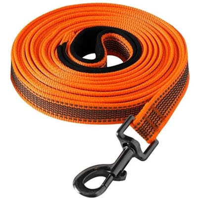 1,2/3/5/10/15M Hondentuig Lange Reflecterende Voor Kleine Middelgrote Grote Honden Antislip Huisdier Trainingslijn Touw Accessoires (Orange,1.2m) oranje