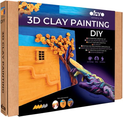 OKTO Sensory Art 3D - Gouden Middag - Luchtdrogende Klei - 30X30Cm - 14 Jaar