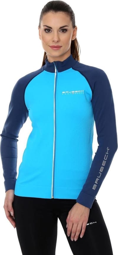 Brubeck Sportvest Dames - Athletic Trainingsvest - Seamless - Azuurblauw/Blauw - S