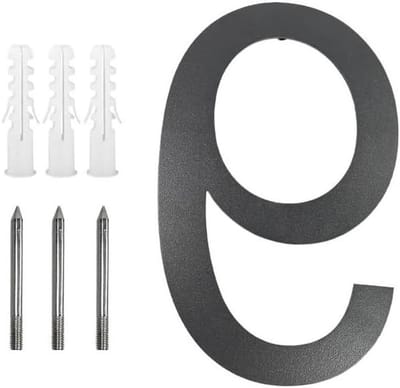 Metalen Huisnummer - Zwevend Nummer - Voordeur Identificatie - Schaduw Effect - 8 Inch - Zilver