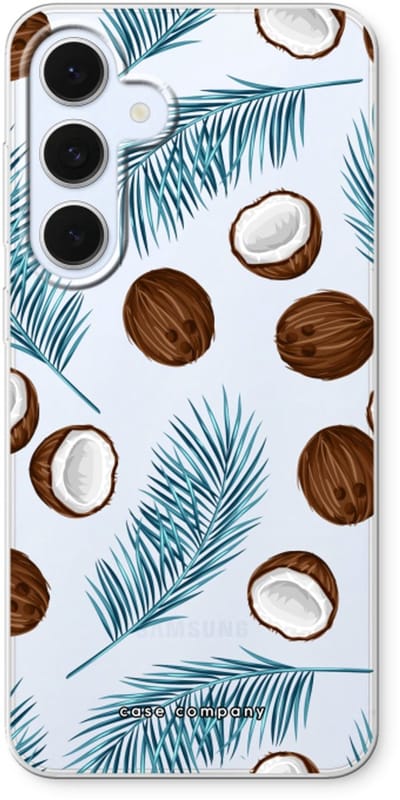 Case Company® - Hoesje geschikt voor Samsung Galaxy S24 FE hoesje - Kokosnoot - Soft Cover Telefoonhoesje - Bescherming aan alle Kanten en Schermrand