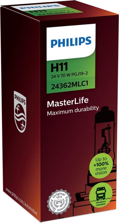 Philips MasterLife H11 24v Blister 24362MLC1