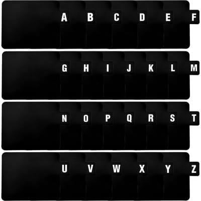 Dailygoods- Vinylplatenverdelers 26 Letterclassificaties - Alfabetische Labelregister - Opslagaccessoires - Navigatie voor Records - Compatibel met Boekenplanken - Bescherming voor Documenten - Platenverdelers