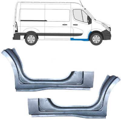 Reparatie dorpel voorste deuren voor Renault Master 2010- / Links + Rechts / Set