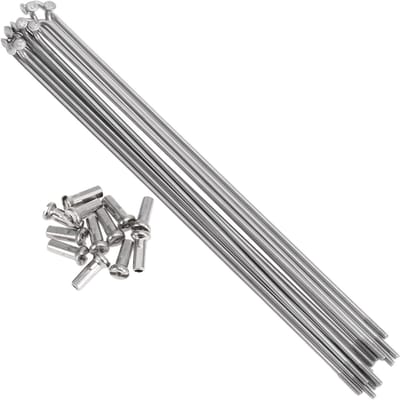 Set van 12 Fietspaken 14G 157mm van Roestvrij Staal voor Fietswielen - Duurzaam en Lichtgewicht