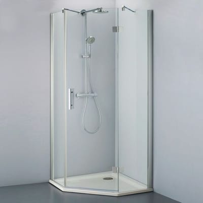 Steinkamp Lifestyle pentagonal shower 3-piece 90 x 90 cm stop right incl. easypearl EHSTFE090R