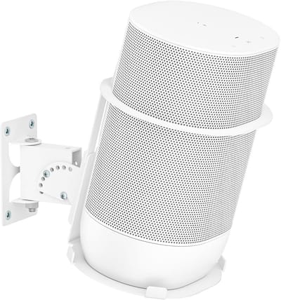 Metalen Universele Muurbeugel voor Draadloze Speaker - Kantelbaar & Zwenkbaar - Binnen/Buiten - Wit
