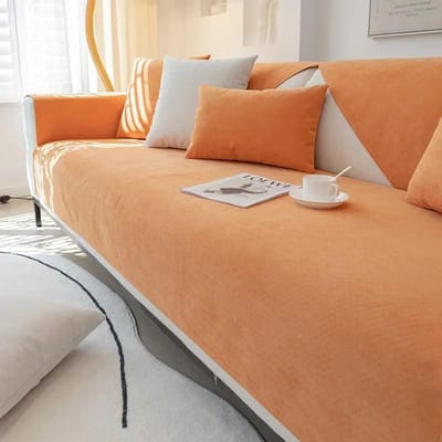 Modern Minimalistisch Effen Kleur Waterdichte Bankmat Urinewering Anti Kattenkrab Bankovertrek Chenille Anti-slip Overtrekdoek 70x70cm
