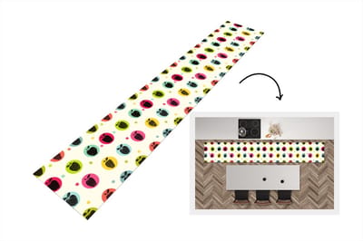Keukenloper - Loper keuken - Appel - Stippen - Patroon - 300x50 cm - Keukenloper vinyl