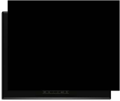 KitchenArt - Pure Black – Inductie Beschermer - 76x51.5 cm - Kookplaat Beschermer - Luxe Afdekplaat Inductieplaat - Anti-slip & Oprolbaar - Beschermmat Inductiekookplaat