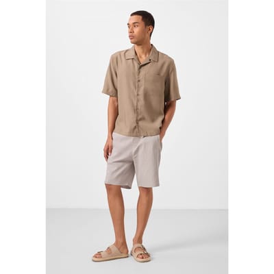 Heren Gewoven Chino Korte Broek