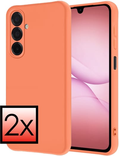 Hoesje - 2 Stuks - Geschikt voor Samsung Galaxy A17 - Sterk & Shockproof - Case Siliconen - Back Cover - Telefoon Hoes - Perzik