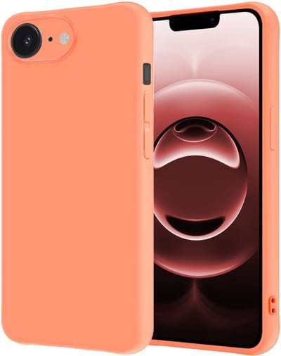 Hoesje - Geschikt voor Apple iPhone 16e / 17e - Sterk & Shockproof - Hoes Cover - Siliconen Case - Perzik
