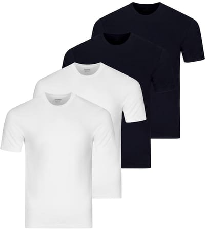 RAGMAN Heren onder t-shirts 4 pack Basic