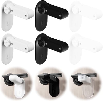 Unyqoos® Zelfklevende en herbruikbare kindersloten voor deuren en ramen, set van 6