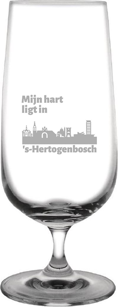 Gegraveerde bierglas op voet 41cl Den Bosch