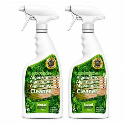 Kieselgreen Algen en Mos Tuinmeubel Reiniger 2 x 750 ml Spray tegen Groene Aanslag voor Buitenmeubelen en Terras