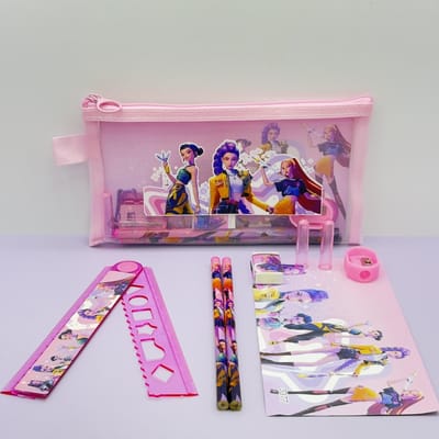 KPOP Devil Hunter Schoolspullen 5-delige set Praktische schoolbenodigdheden Kinderverjaardagscadeaus Hoogwaardige decoratie 18 24cm