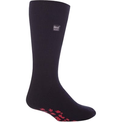 Heat Holders - Thermische pantoffelsokken voor heren - Zwart Rood