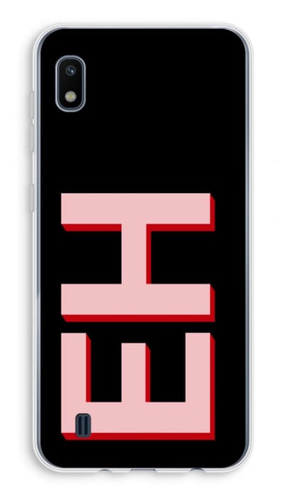 Gepersonaliseerd - Case Company® - Hoesje geschikt voor Samsung Galaxy A10 hoesje - Monogram - Soft Cover Telefoonhoesje - Bescherming aan alle Kanten en Schermrand