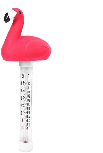 Zwembadthermometer - Water temperatuurmeter - Water temperatuur meten - Drijvend dierdesign - 25 cm - Flamingo