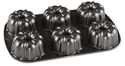 Mini Bundt Cake Pan voor Perfecte Taarten - 6 Miniatuur Bundt Cakes