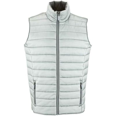 SOLS Heren Wave lichtgewicht bodywarmer (Metaalgrijs)
