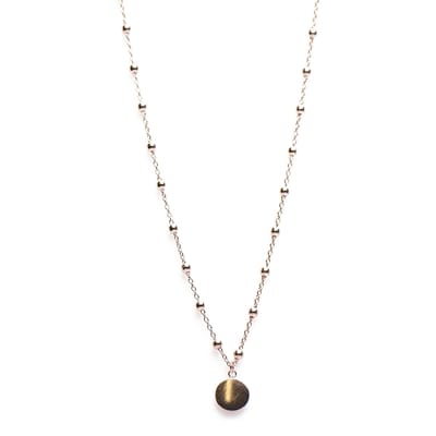 Karma Dots Coin Goldplated Ketting  (Lengte: 38.00-45.00 cm) - goud