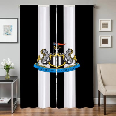 Keukengordijnen voor Woonkamer 2 Stuks Verduisterende Gordijnen Deurgordijn N-newcastle United Fc Slaapkamerdecoratie Scheidingswand Thuis W107xH183cmx2pcs-CL
