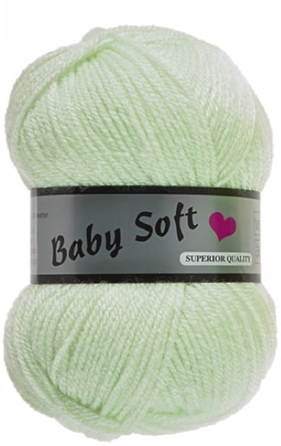Lammy Yarns - Baby Soft - Kleur 037 mint - 5 bollen dun acrylgaren - haakgaren - breigaren - pendikte 3mm