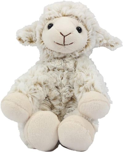 Pia Toys Knuffeldier Schaap/lammetje - zachte pluche stof - premium kwaliteit knuffels - wit - 19 cm - Schapen - zittend